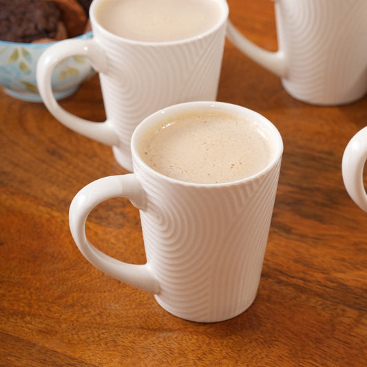 Swirl Textured Ceramic Mug Set