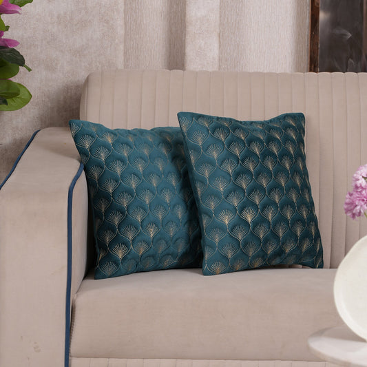 Luxury Quilted Scalloped Cushion Cover- Set of 2