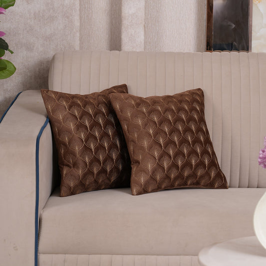 Luxury Quilted Scalloped Cushion Cover- Set of 2