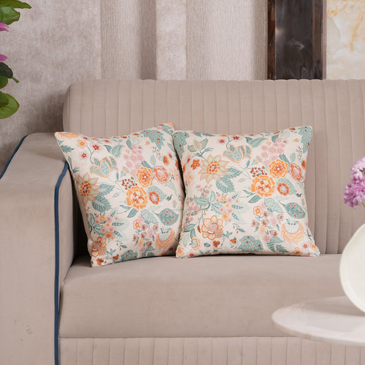Vintage Floral Bouquet Cushion Cover - Set of 2