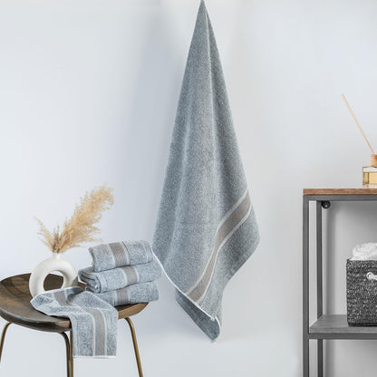 Super-Soft Water & Soil Hand Towel Set of 2|Luxurious Blend of Cotton & Bamboo Fiber Towel for Bathing|40X60 CM