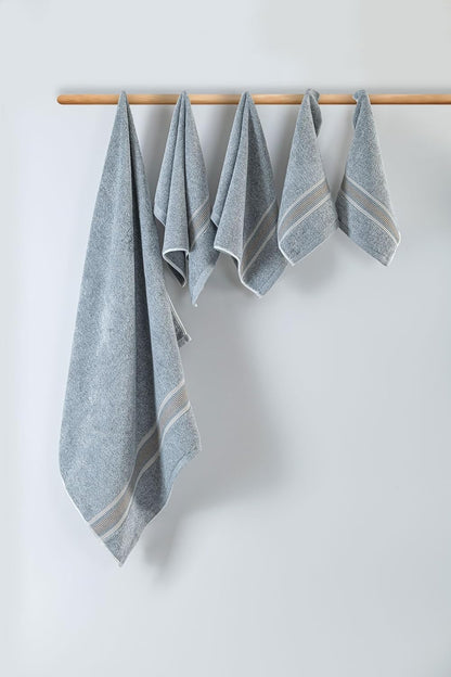 Super-Soft Water & Soil Hand Towel Set of 2|Luxurious Blend of Cotton & Bamboo Fiber Towel for Bathing|40X60 CM