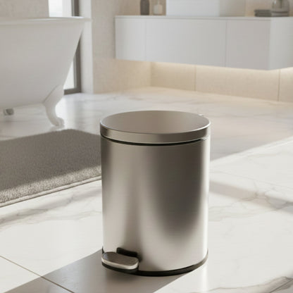 European Steel Pedal Dustbin - Silver