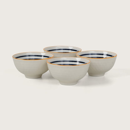 Blue Striped Ceramic Bowl