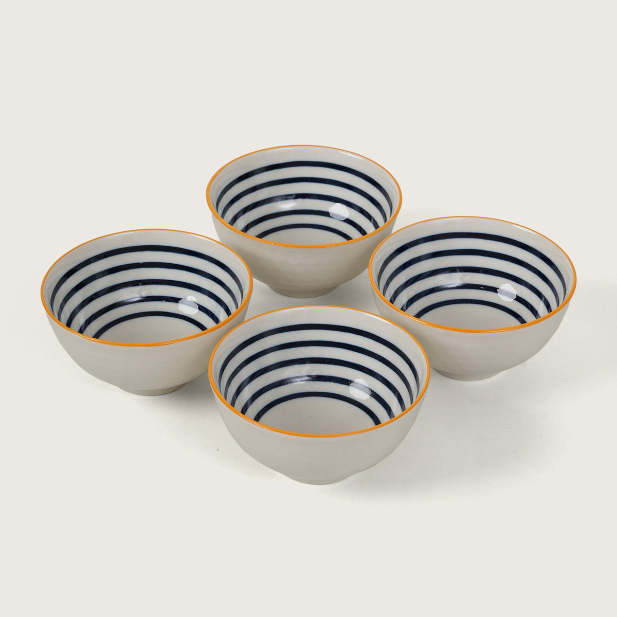 Blue Striped Ceramic Bowl