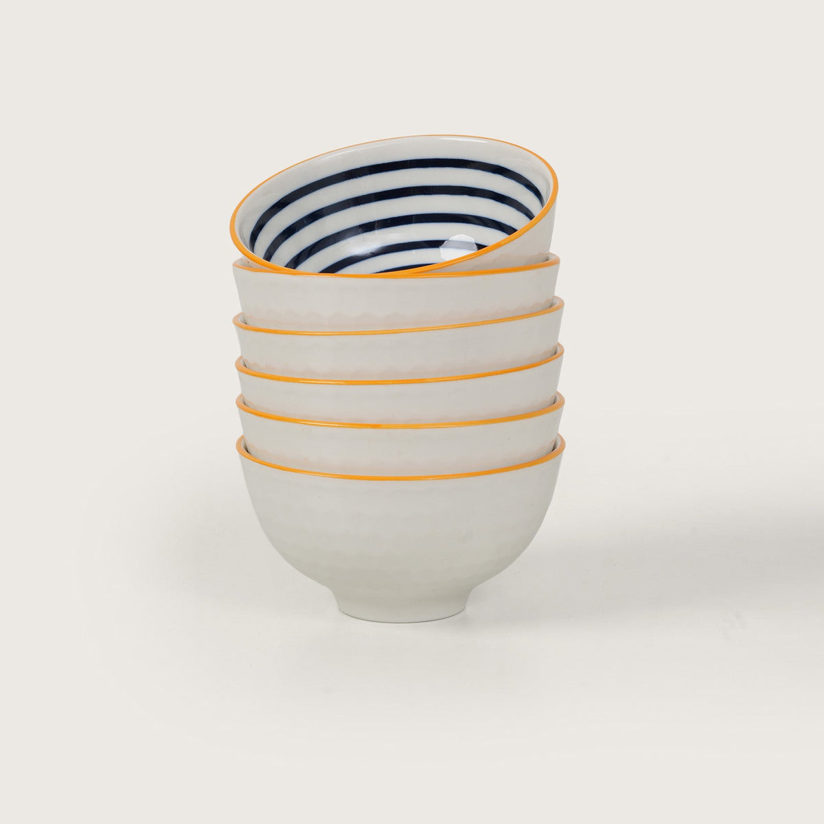 Blue Striped Ceramic Bowl