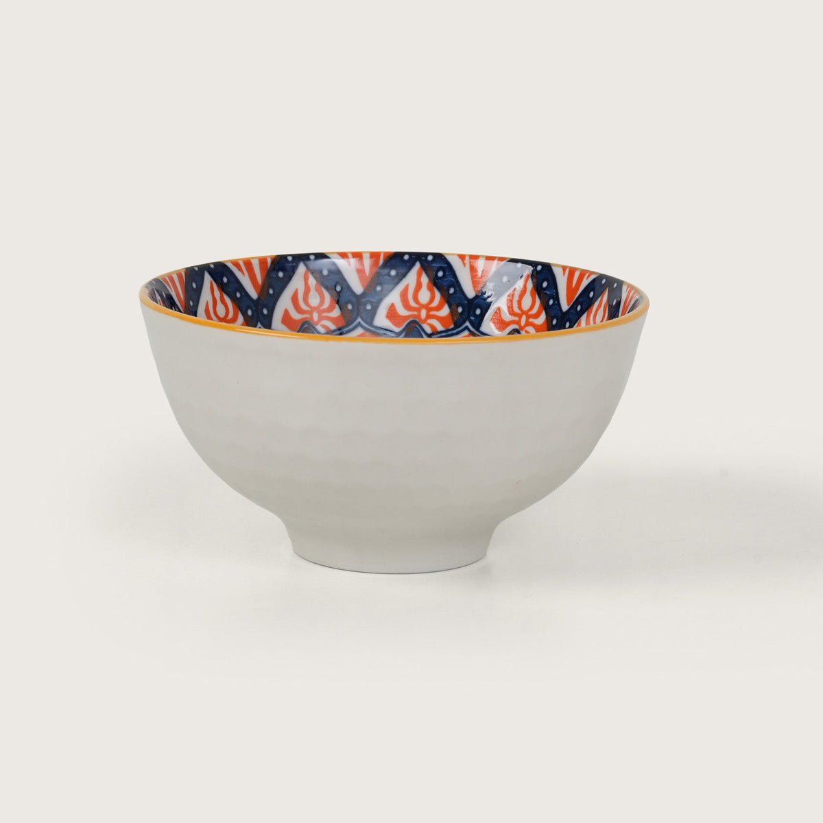 Orange & Blue Mandala Ceramic Bowl