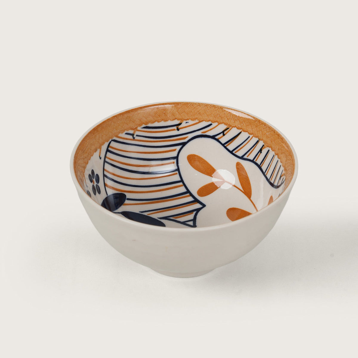 Terracotta Botanical Ceramic Bowls