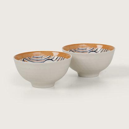 Terracotta Botanical Ceramic Bowls