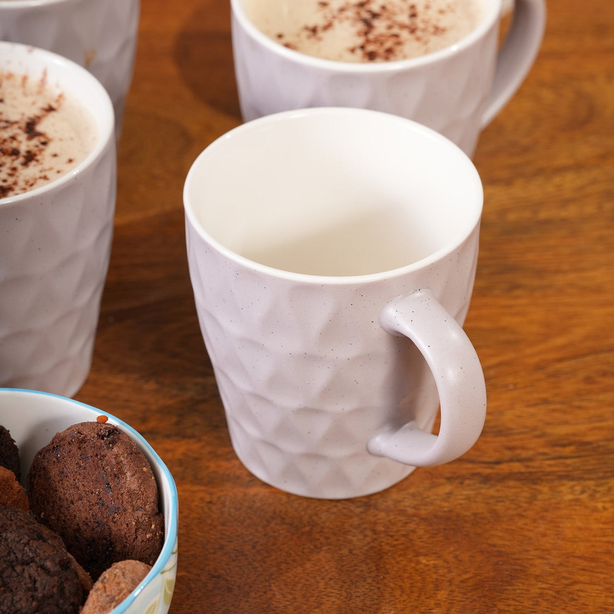 Honeycomb Speckled Ceramic Mug Set
