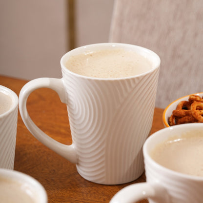 Swirl Textured Ceramic Mug Set