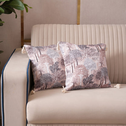 Enchanted Forest Tasseled Cushion Cover