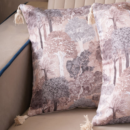 Enchanted Forest Tasseled Cushion Cover