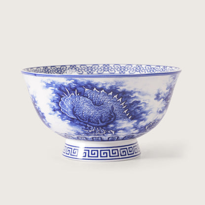 Royal Blue Dragon Soup Bowl - Set of 2