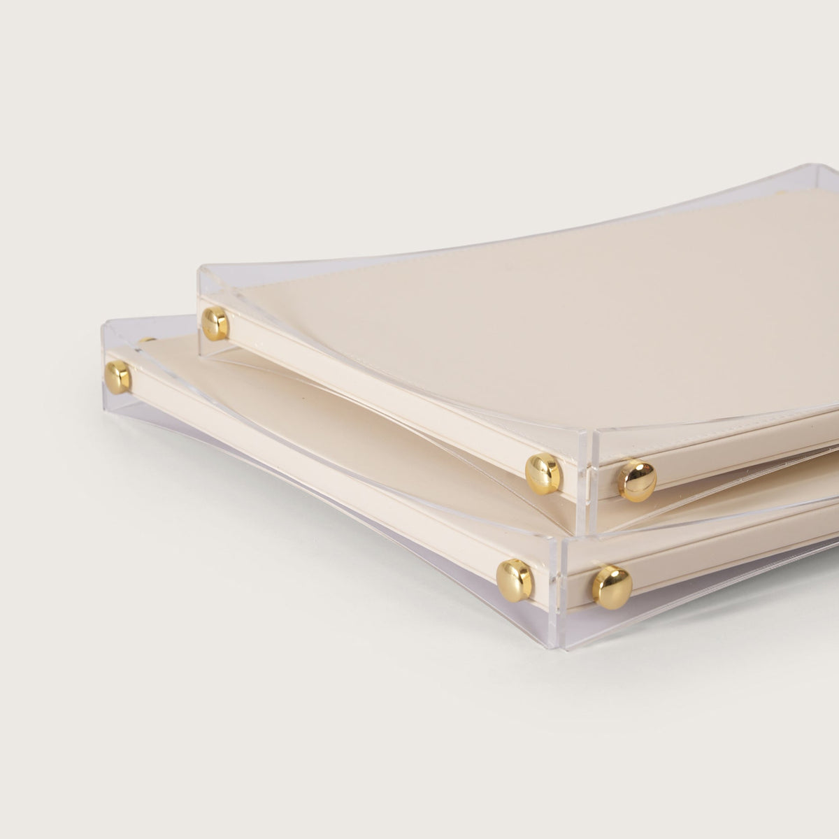 Premium White & Gold Organiser Tray - Large