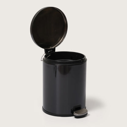 European Steel Pedal Dustbin - Black