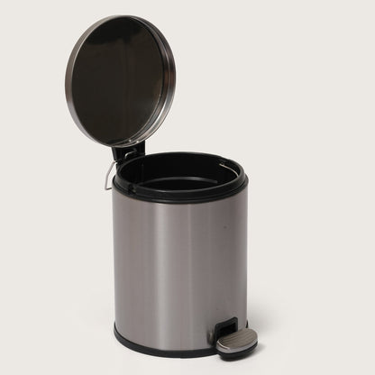 European Steel Pedal Dustbin - Silver