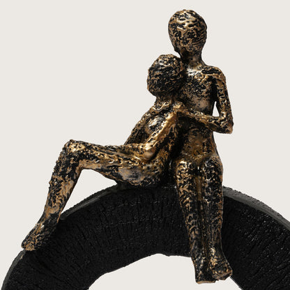 Lovers Sitting on a  Base - Showpiece