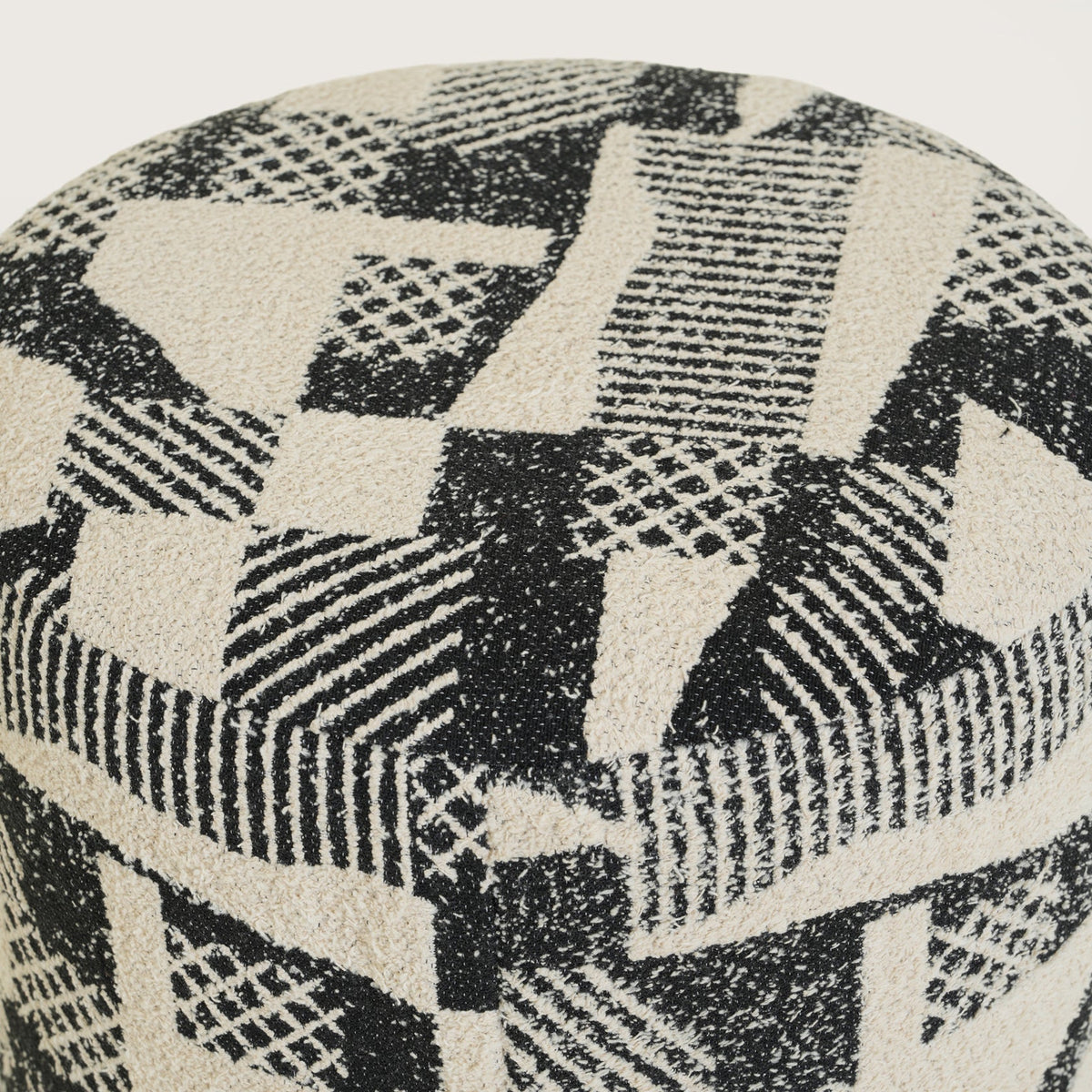 Pattern Printed Ottomans Footstools Black & White