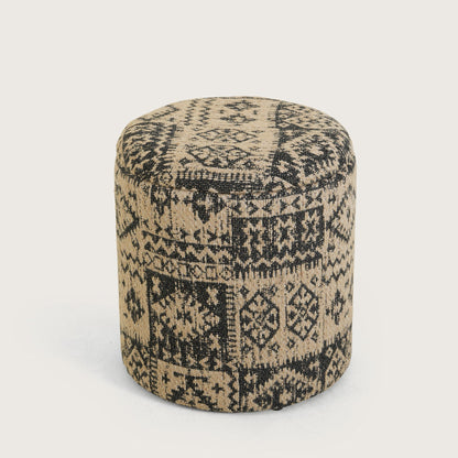 Boho Woven Pattern Ottomans Footstools | Pouffe | Hidden Storage | Removable Lid