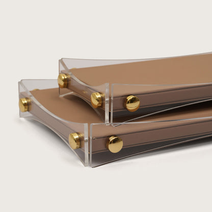 Curved Desk Organizer Tray - Large