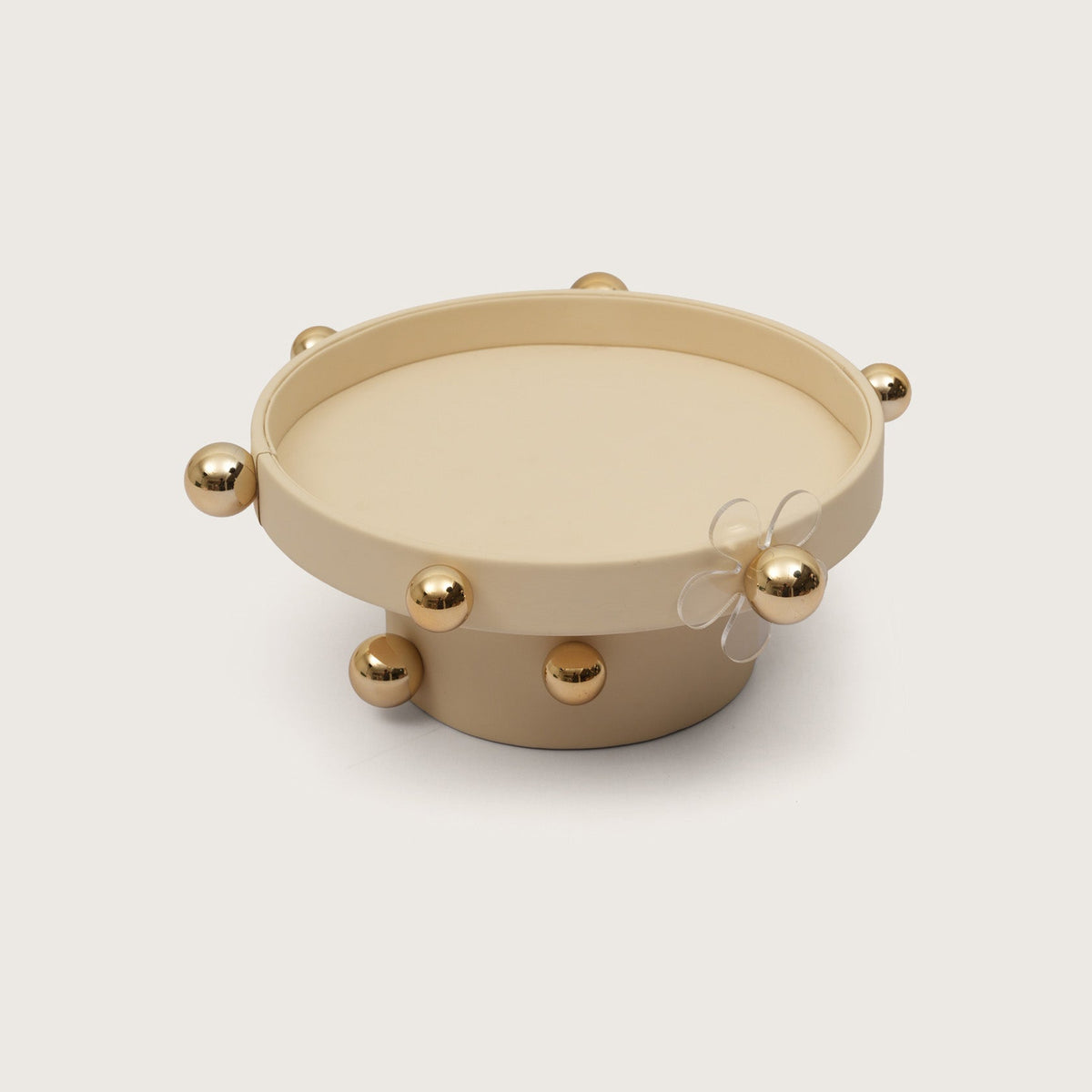 Sphere-Embellished Round Desk Organiser