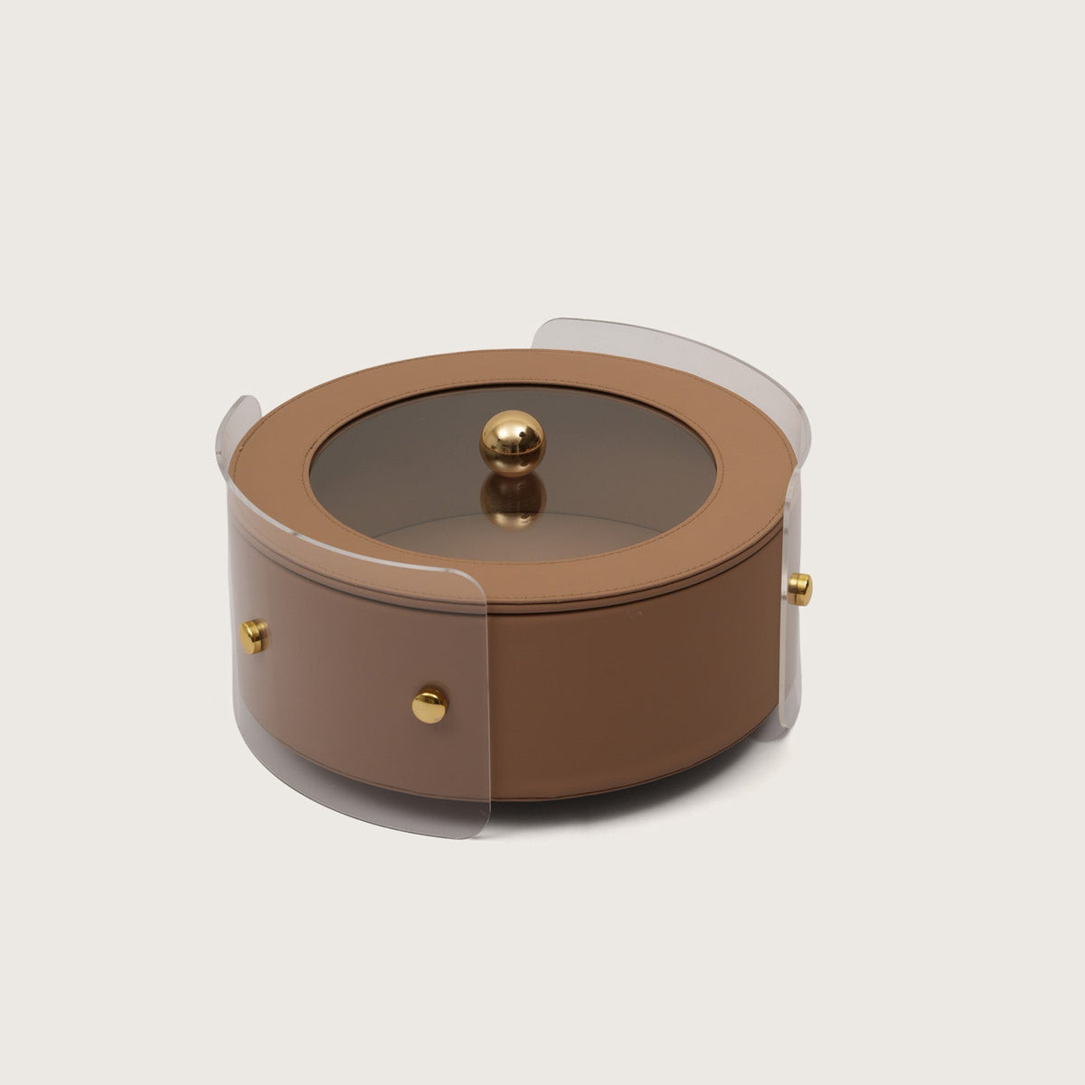 Round Organiser Storage Box With Lid