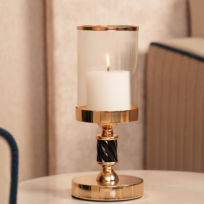 Spindle Candle Holder With Fluted Accent - Medium