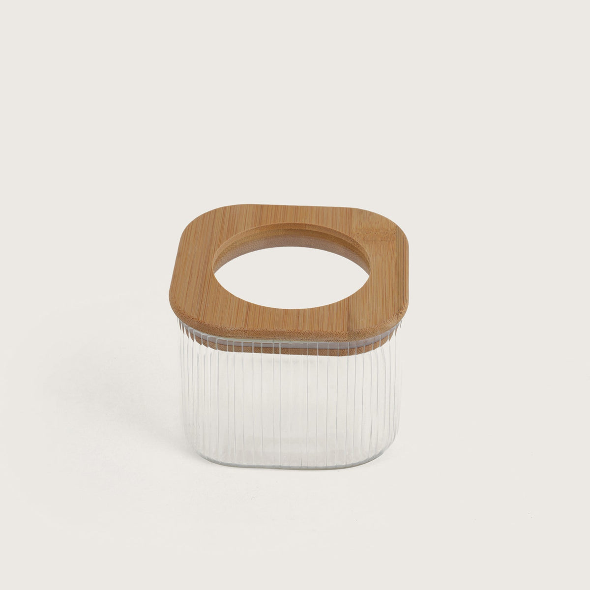 Ribbed Jars With Bridge Arc Stand - Set of 5