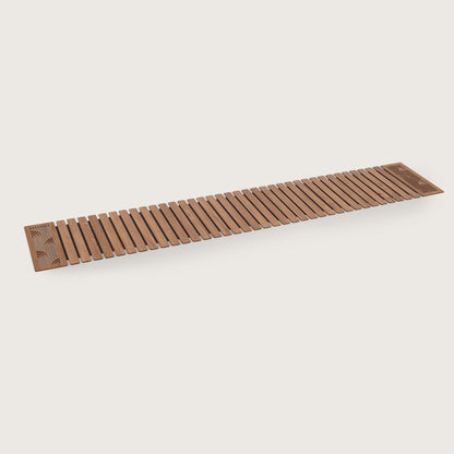 Wave-Accent Slatted Table Runner 14X72 Inches