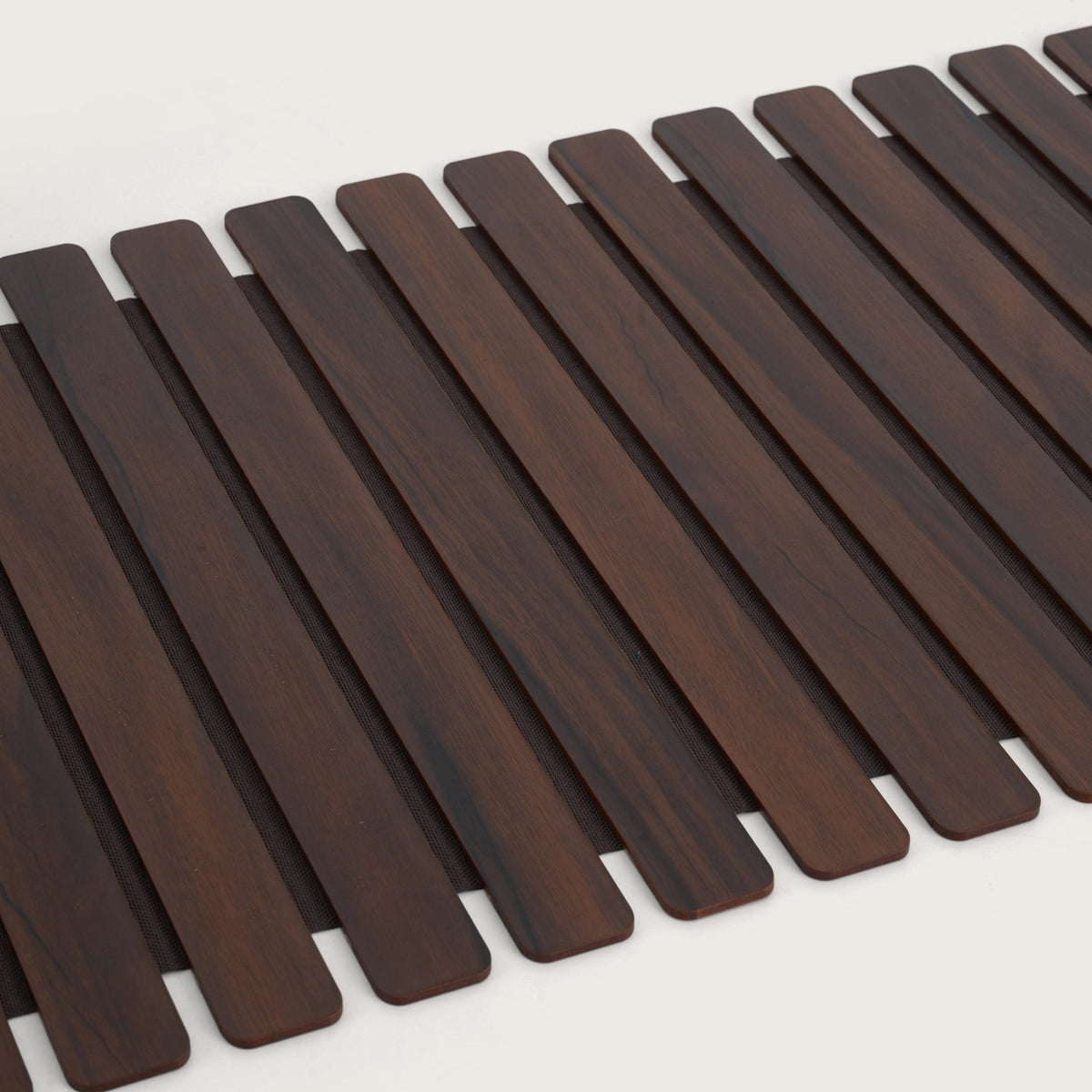 Wave-Accent Slatted Table Runner 14X72 Inches