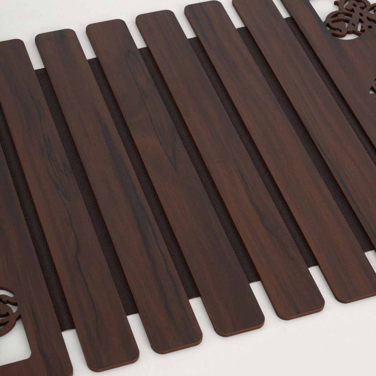 Espresso Placemat Set with Laser-Cut Medallions