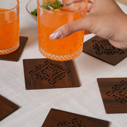 Espresso Square Glass Coaster
