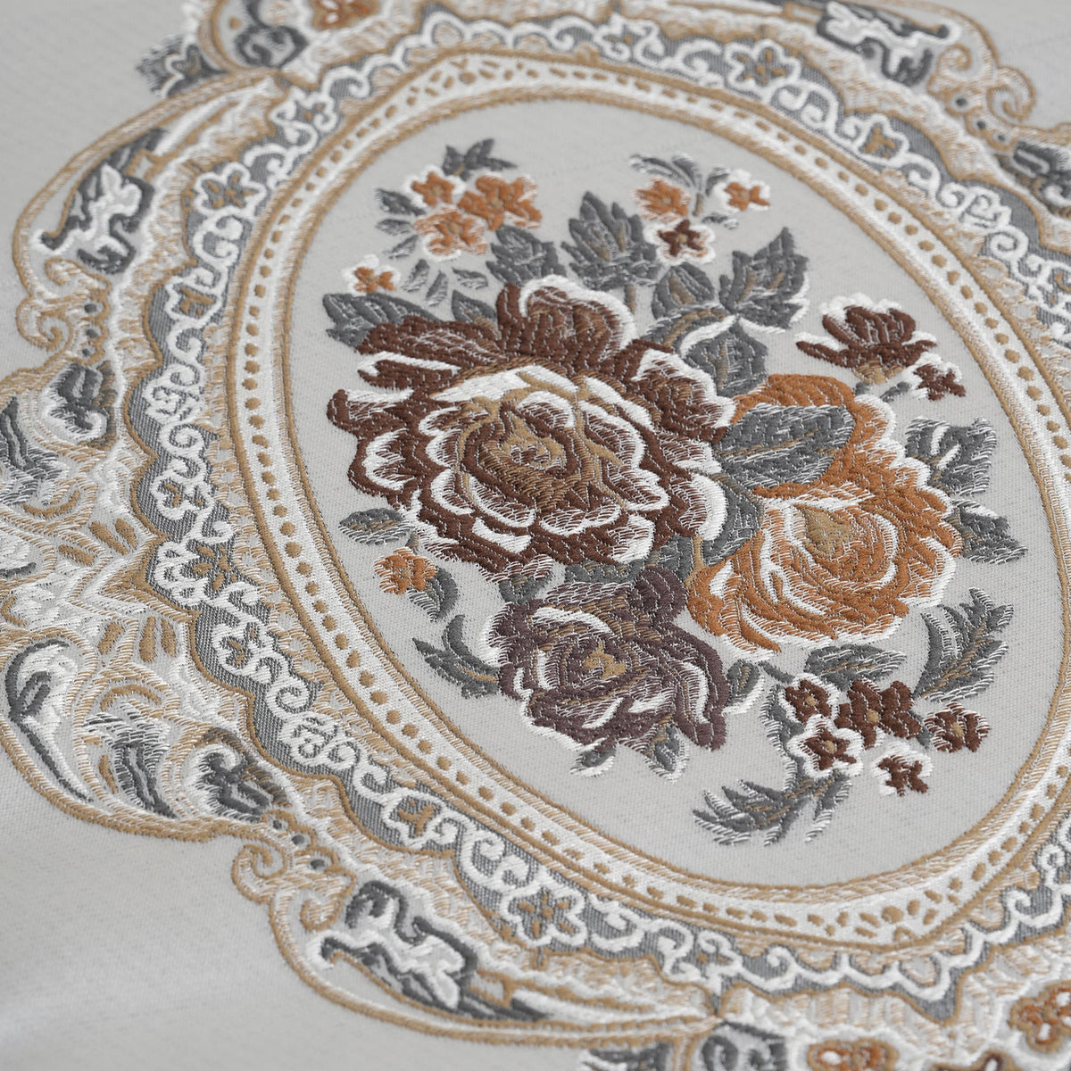 Victorian Table Runner with Tasseled Ends In 4 Shades