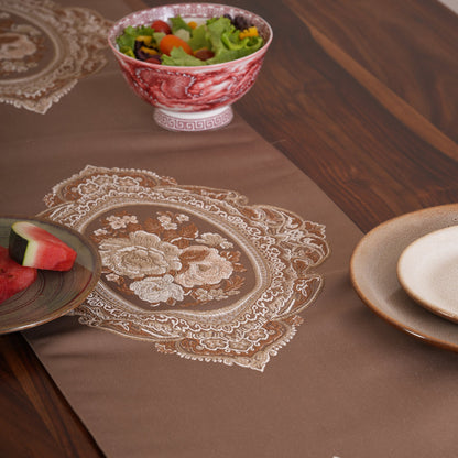 Victorian Table Runner with Tasseled Ends In 4 Shades