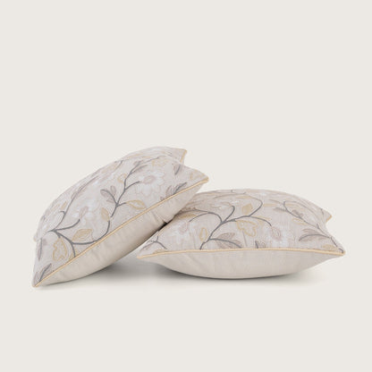 Embroidered Floral Cushion Cover - Single Unit