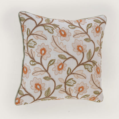 Embroidered Floral Cushion Cover - Single Unit