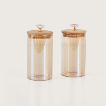 Glass Jar Storage Containers 750ML - Set of 2 | Airtight