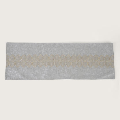 Embroidered Leaf-Vine Table Runner
