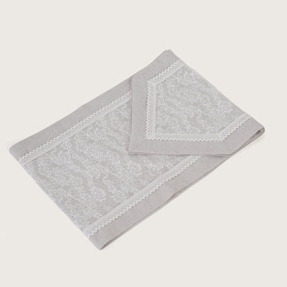 Floral Patterned Inlay Table Runner