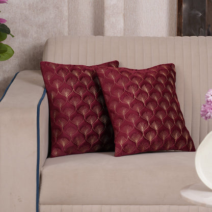 Luxury Quilted Scalloped  Cushion Cover- Set of 2