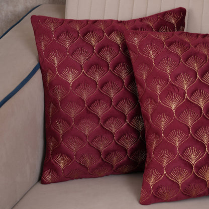 Luxury Quilted Scalloped  Cushion Cover- Set of 2