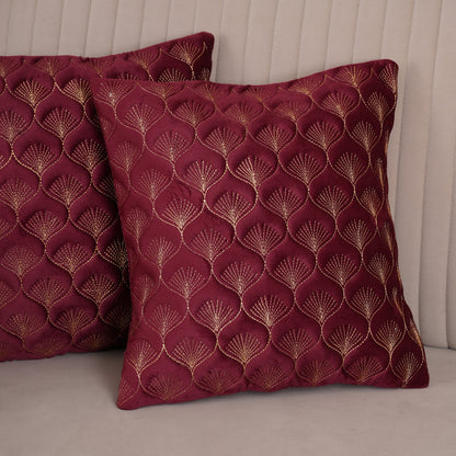 Luxury Quilted Scalloped  Cushion Cover- Set of 2