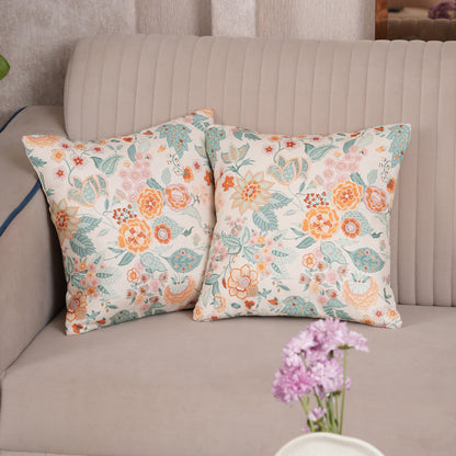 Vintage Floral Bouquet Cushion Cover - Set of 2