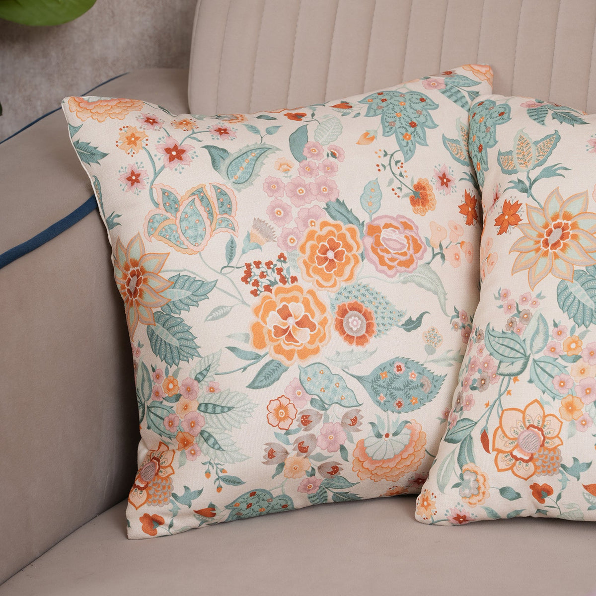 Vintage Floral Bouquet Cushion Cover - Set of 2