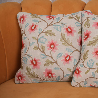 Embroidered Floral Cushion Cover - Single Unit