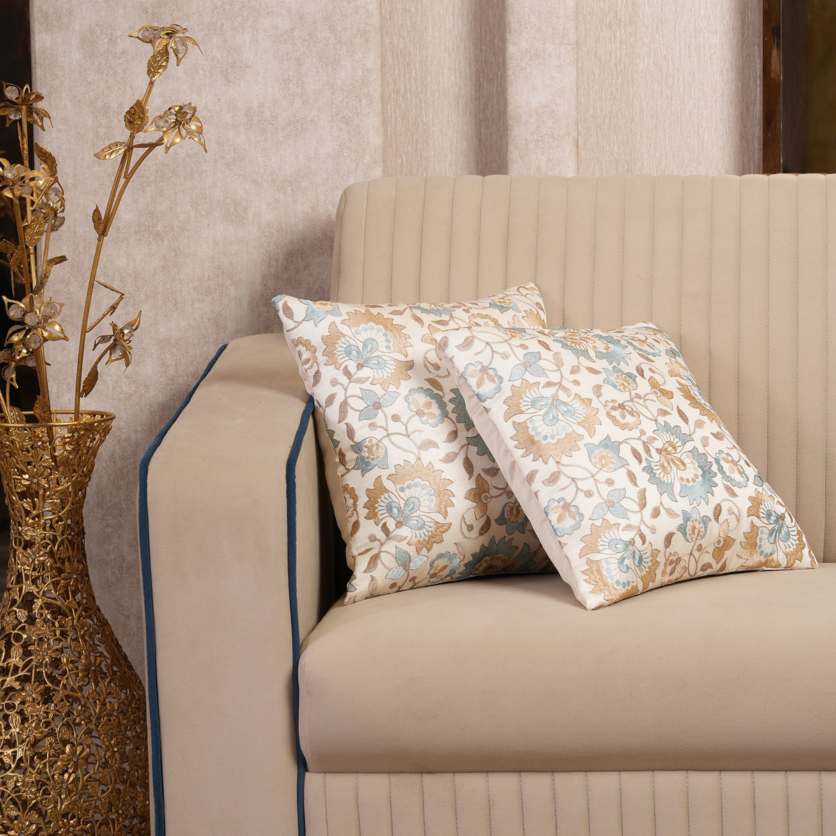 Ornate Floral Cushion Covers