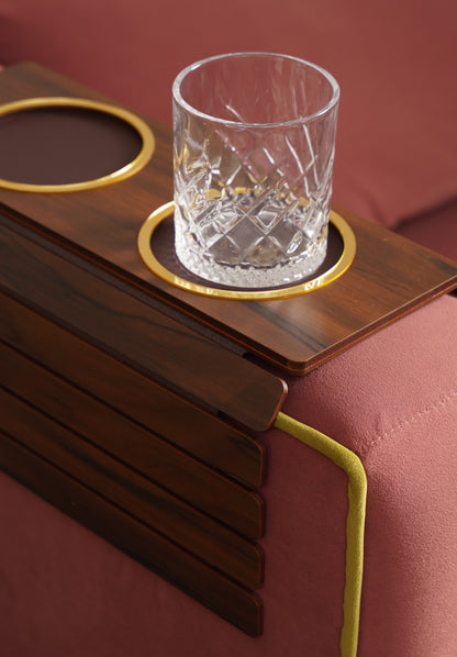 Sofa Armrest Tray with Anti-Slip Center