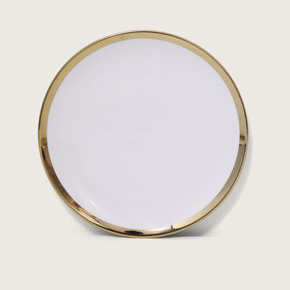 White Plate with Gold Rim Set of 2 - Small