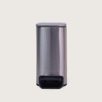 European Pedal SS Trash Can | Soft Close Dustbin | Silver